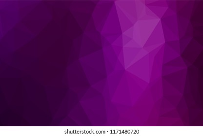 Dark Purple vector low poly texture. Triangular geometric sample with gradient.  A new texture for your design.