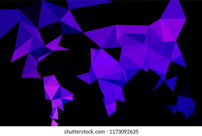 Dark Purple vector low poly layout. A completely new color illustration in a vague style. The completely new template can be used for your brand book.