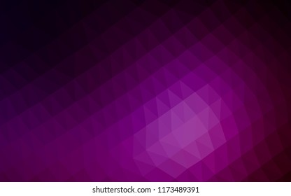 Dark Purple vector low poly layout. A sample with polygonal shapes. Brand new style for your business design.