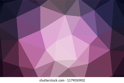 Dark Purple vector low poly cover. Shining colorful illustration with triangles. Brand new design for your business.