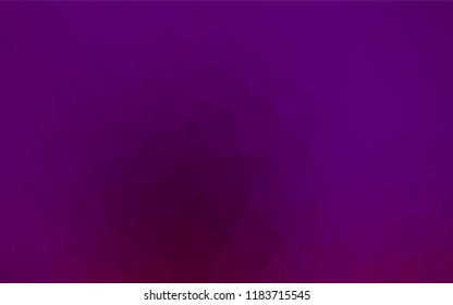 Dark Purple vector low poly cover. A sample with polygonal shapes. Triangular pattern for your business design.