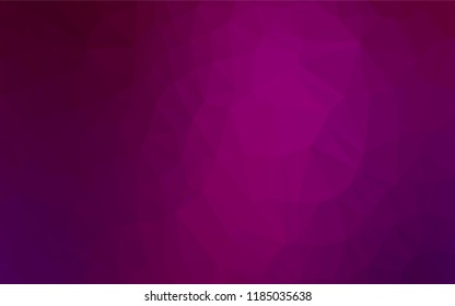 Dark Purple vector low poly texture. A vague abstract illustration with gradient. Triangular pattern for your business design.