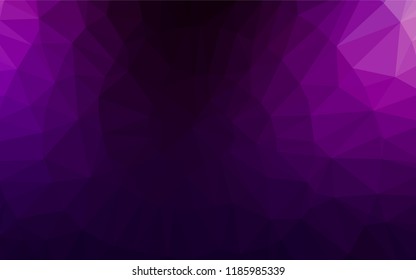 Dark Purple vector low poly cover. Glitter abstract illustration with an elegant design. The polygonal design can be used for your web site.