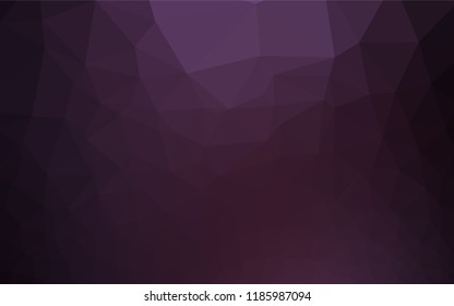 Dark Purple vector low poly cover. A completely new color illustration in a vague style. The textured pattern can be used for background.