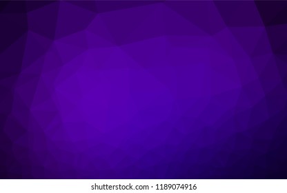 Dark Purple vector low poly cover. Triangular geometric sample with gradient.  The polygonal design can be used for your web site.
