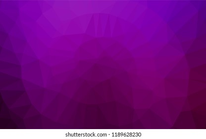 Dark Purple vector low poly texture. Modern geometrical abstract illustration with gradient. The elegant pattern can be used as part of a brand book.