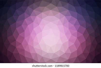 Dark Purple vector low poly cover. Triangular geometric sample with gradient.  Brand new style for your business design.