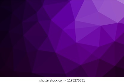 Dark Purple vector low poly texture. A vague abstract illustration with gradient. The best triangular design for your business.