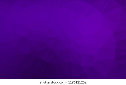 Dark Purple vector low poly cover. Brand new colored illustration in blurry style with gradient. A new texture for your design.