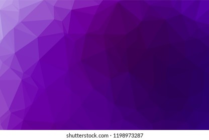 Dark Purple vector low poly cover. Brand new colored illustration in blurry style with gradient. The completely new template can be used for your brand book.