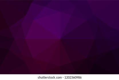Dark Purple vector low poly texture. Shining illustration, which consist of triangles. The completely new template can be used for your brand book.