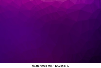 Dark Purple vector low poly cover. A sample with polygonal shapes. The polygonal design can be used for your web site.