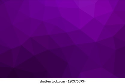 Dark Purple vector low poly layout. Brand new colored illustration in blurry style with gradient. Brand new style for your business design.