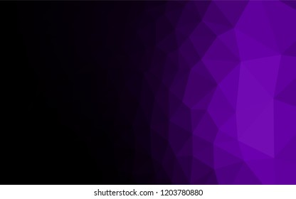 Dark Purple vector low poly texture. Colorful abstract illustration with gradient. Triangular pattern for your business design.