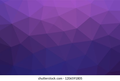 Dark Purple vector low poly texture. Geometric illustration in Origami style with gradient.  The textured pattern can be used for background.
