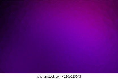 Dark Purple vector low poly layout. A vague abstract illustration with gradient. The textured pattern can be used for background.