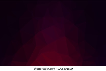 Dark Purple vector low poly layout. Brand new colored illustration in blurry style with gradient. Triangular pattern for your business design.