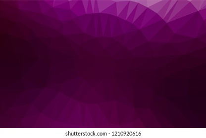 Dark Purple vector low poly cover. Colorful abstract illustration with gradient. The polygonal design can be used for your web site.