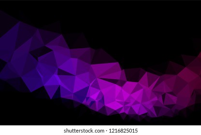 Dark Purple vector low poly layout. Colorful abstract illustration with gradient. A completely new design for your business.