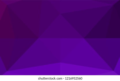 Dark Purple vector low poly cover. Colorful illustration in abstract style with gradient. The best triangular design for your business.