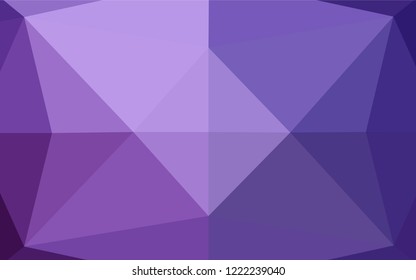 Dark Purple vector low poly cover. Modern geometrical abstract illustration with gradient. A new texture for your design.