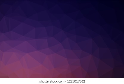 Dark Purple vector low poly texture. Geometric illustration in Origami style with gradient.  The best triangular design for your business.