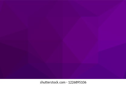 Dark Purple vector low poly layout. Geometric illustration in Origami style with gradient.  The completely new template can be used for your brand book.