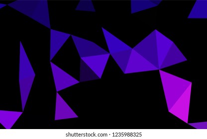 Dark Purple vector low poly texture. Modern geometrical abstract illustration with gradient. The textured pattern can be used for background.