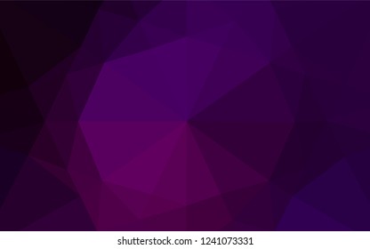 Dark Purple vector low poly cover. Glitter abstract illustration with an elegant design. A completely new design for your business.
