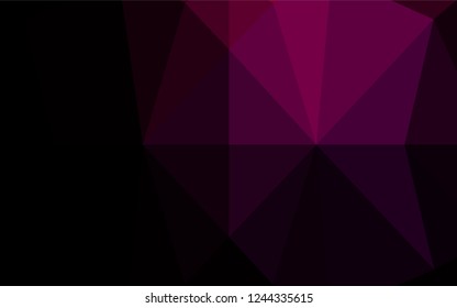 Dark Purple vector low poly layout. Glitter abstract illustration with an elegant design. The polygonal design can be used for your web site.