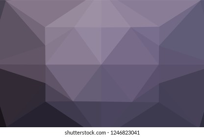 Dark Purple vector low poly cover. Geometric illustration in Origami style with gradient.  The best triangular design for your business.