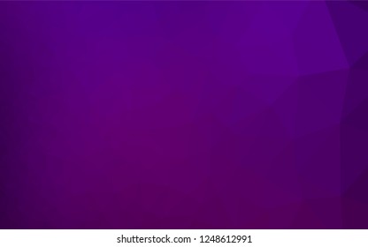 Dark Purple vector low poly texture. Creative illustration in halftone style with gradient. A new texture for your design.