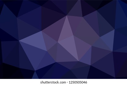 Dark Purple vector low poly layout. Colorful illustration in abstract style with triangles. Polygonal design for your web site.