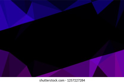 Dark Purple vector low poly texture. Colorful abstract illustration with gradient. Brand new style for your business design.
