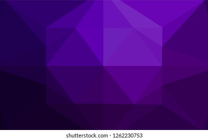 Dark Purple vector low poly layout. Modern geometrical abstract illustration with gradient. The elegant pattern can be used as part of a brand book.