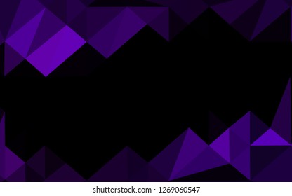 Dark Purple vector low poly texture. Colorful illustration in abstract style with gradient. Brand new design for your business.