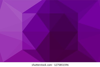 Dark Purple vector low poly texture. A sample with polygonal shapes. The polygonal design can be used for your web site.