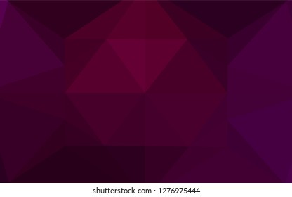 Dark Purple vector low poly layout. Geometric illustration in Origami style with gradient.  The completely new template can be used for your brand book.