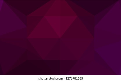 Dark Purple vector low poly layout. Geometric illustration in Origami style with gradient.  The completely new template can be used for your brand book.