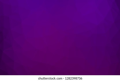 Dark Purple vector low poly layout. Colorful illustration in abstract style with gradient. Triangular pattern for your business design.