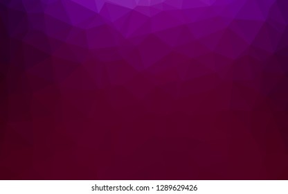 Dark Purple vector low poly texture. Colorful illustration in Origami style with gradient.  Triangular pattern for your business design.