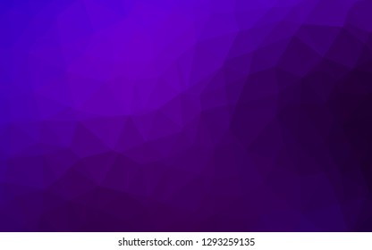 Dark Purple vector low poly layout. Modern geometrical abstract illustration with gradient. The best triangular design for your business.