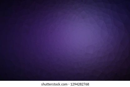 Dark Purple vector low poly cover. An elegant bright illustration with gradient. Polygonal design for your web site.