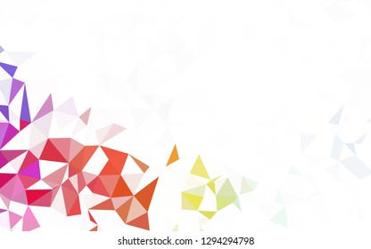 Dark Purple vector low poly layout. Colorful illustration in polygonal style with gradient. A completely new design for your leaflet.