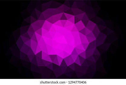 Dark Purple vector low poly cover. A sample with polygonal shapes. Pattern for a brand book's backdrop.