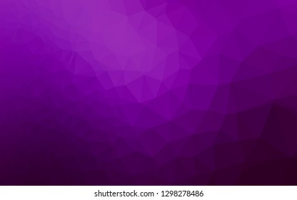 Dark Purple vector low poly layout. A vague abstract illustration with gradient. Brand new design for your business.