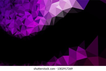 Dark Purple vector low poly layout. Colorful illustration in abstract style with gradient. A new texture for your design.