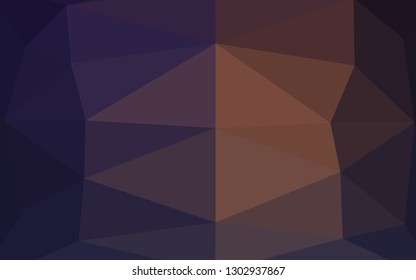 Dark Purple vector low poly cover. Shining colored illustration in a Brand new style. Template for a cell phone background.