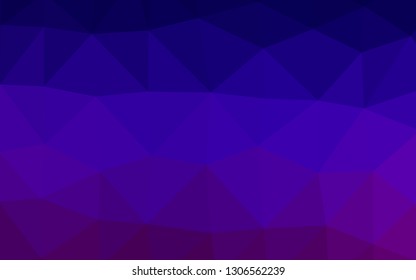 Dark Purple vector low poly layout. Colorful abstract illustration with gradient. Brand new design for your business.