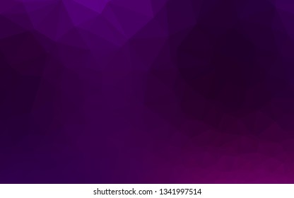 Dark Purple vector low poly texture. Modern geometrical abstract illustration with gradient. Completely new template for your business design.